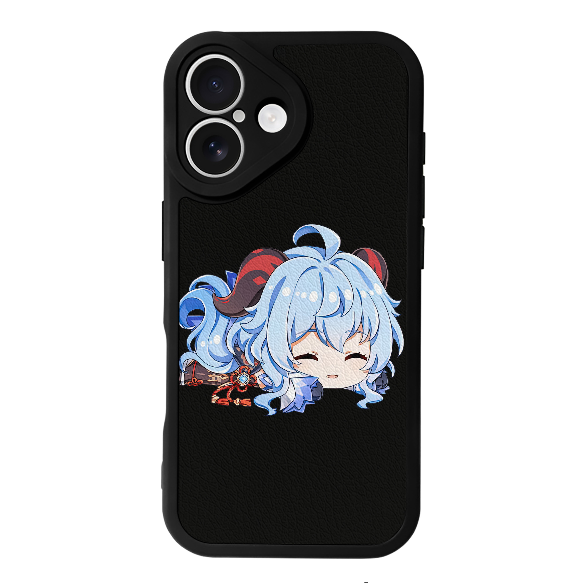 げんし神 甘雨 かんう genshin Ganyu 【iPhone 16シリーズ対応】シリコンスマホケース（レザー調） 材質：シリコン